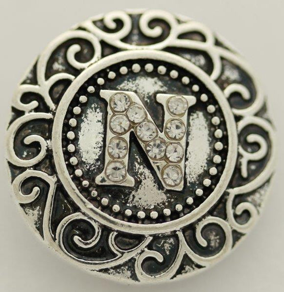 Large Snap Charm Letter N-Charmed Jewellery