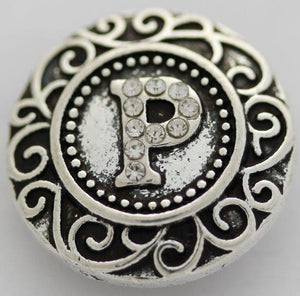 Large Snap Charm Letter P-Charmed Jewellery