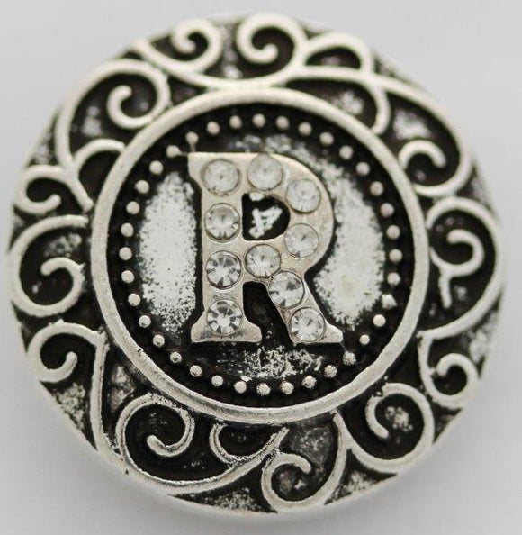 Large Snap Charm Letter R-Charmed Jewellery