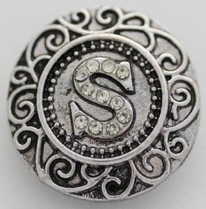 Large Snap Charm Letter S-Charmed Jewellery