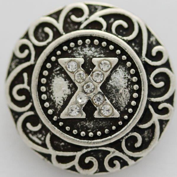 Large Snap Charm Letter X-Charmed Jewellery