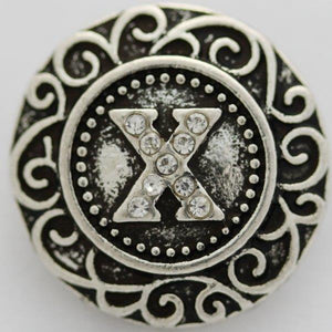 Large Snap Charm Letter X-Charmed Jewellery