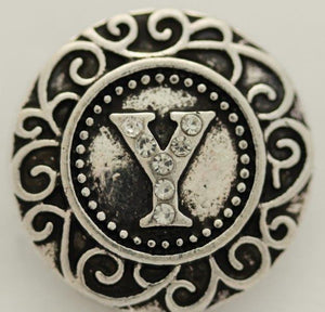 Large Snap Charm Letter Y-Charmed Jewellery