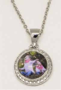 Large Snap Pendant 2 + Photo Charm + Chain (click product to upload photos)-Charmed Jewellery