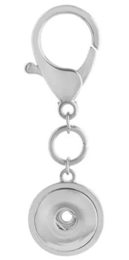 Large Snap Silver Keyring (fits large snaps)-Charmed Jewellery