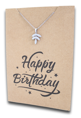 Leaf Pendant & Chain - Card 289