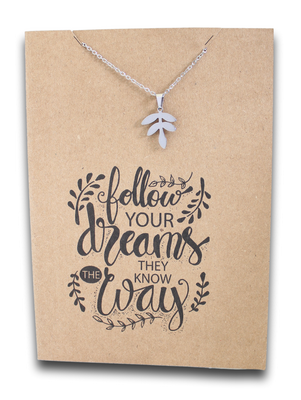 Leaf Pendant & Chain - Card 292