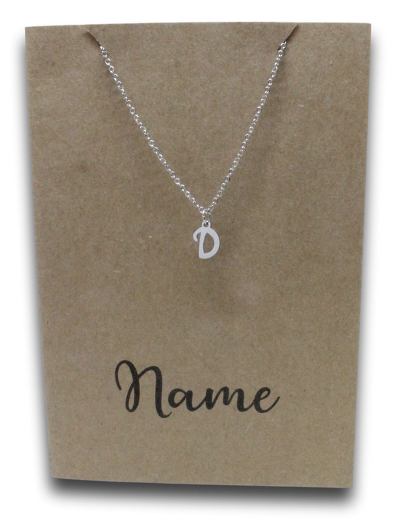 Letter D Pendant & Chain (Click to Personalize)-Charmed Jewellery