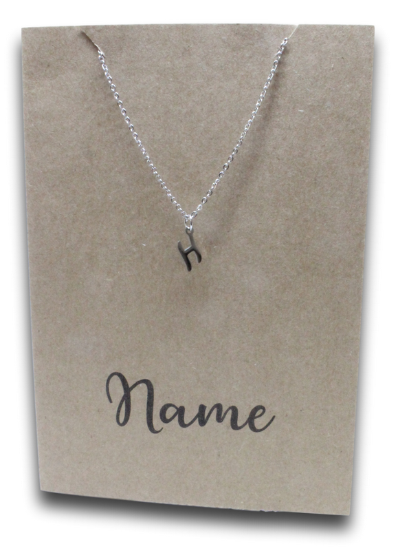 Letter H Pendant & Chain (Click to Personalize)-Charmed Jewellery