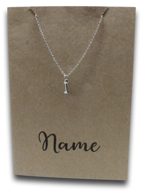 Letter I Pendant & Chain (Click to Personalize)-Charmed Jewellery