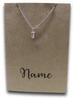 Letter J Pendant & Chain (Click to Personalize)