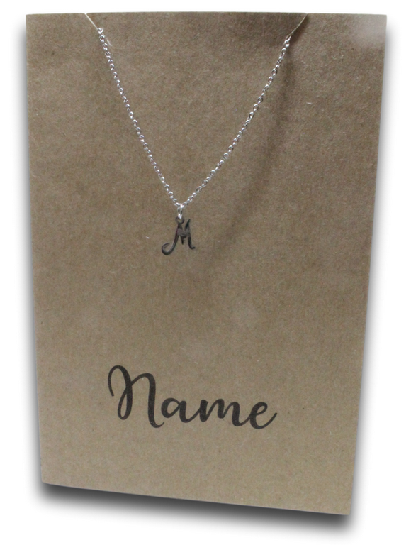 Letter M Pendant & Chain (Click to Personalize)-Charmed Jewellery