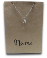 Letter N Pendant & Chain (Click to Personalize)