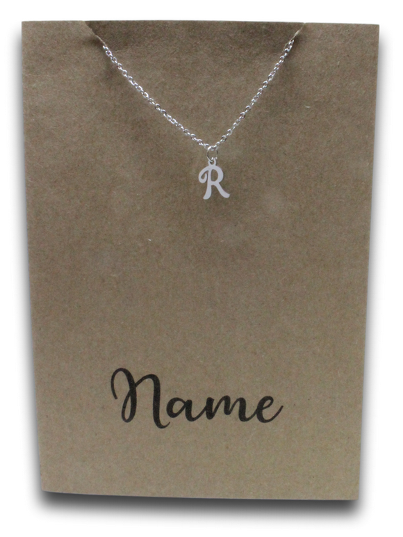 Letter R Pendant & Chain (Click to Personalize)-Charmed Jewellery