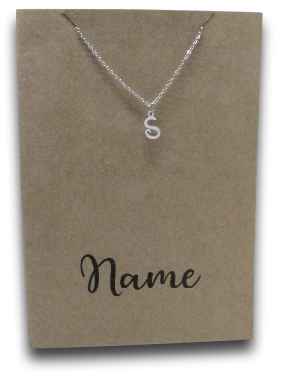 Letter S Pendant & Chain (Click to Personalize)-Charmed Jewellery