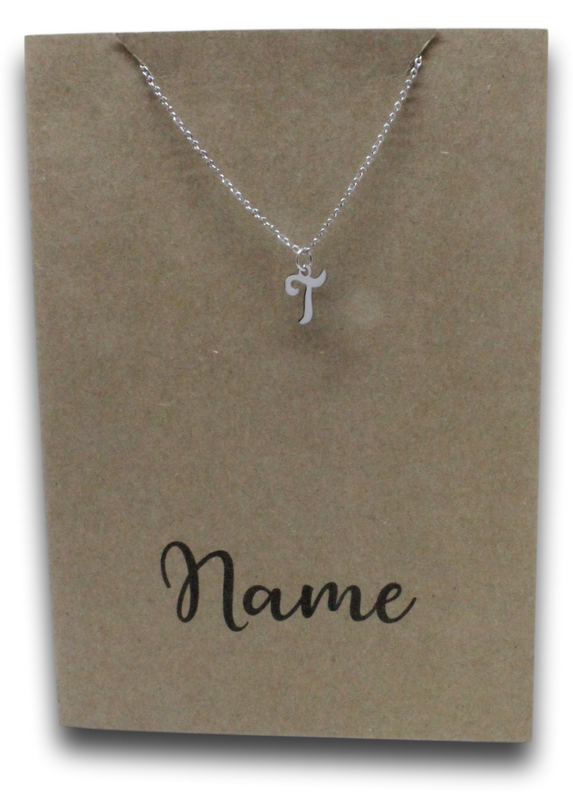 Letter T Pendant & Chain (Click to Personalize)-Charmed Jewellery
