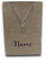 Letter U Pendant & Chain (Click to Personalize)