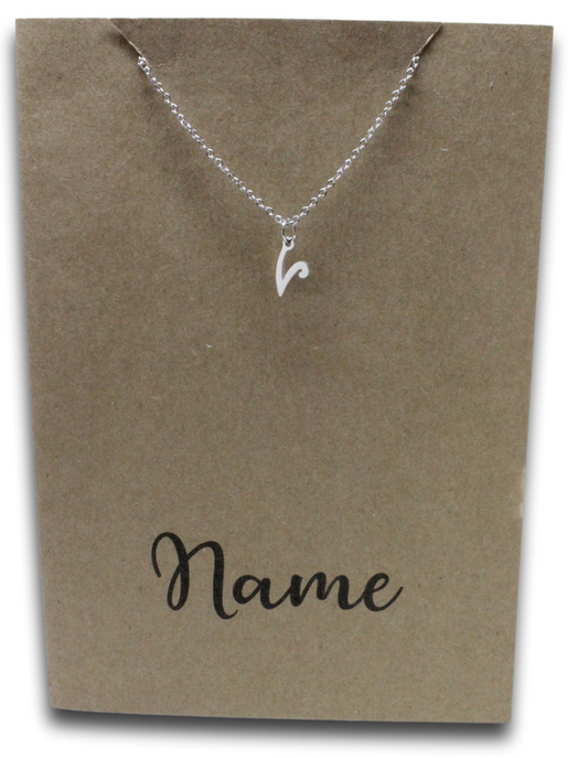 Letter V Pendant & Chain (Click to Personalize)-Charmed Jewellery