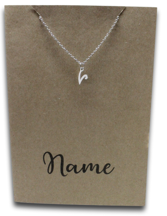 Letter V Pendant & Chain (Click to Personalize)-Charmed Jewellery