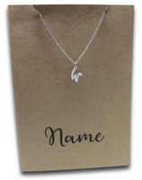 Letter W Pendant & Chain (Click to Personalize)