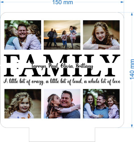 Personalized FAMILY Photo LED Night Light