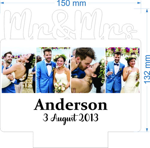 Personalized Mr&Mrs Photo LED Night Light
