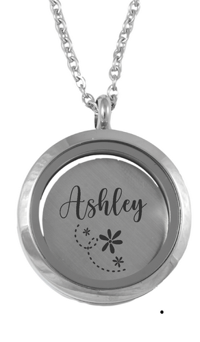 Locket & engraved name plate*Click to personalize*-Charmed Jewellery