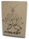 Lotus Pendant & Chain - Card 133-Charmed Jewellery