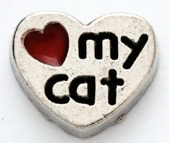 Love My Cat Locket Charm-Charmed Jewellery