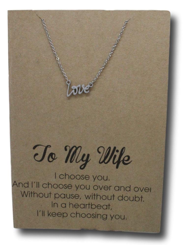 Love Pendant & Chain - Card 12-Charmed Jewellery