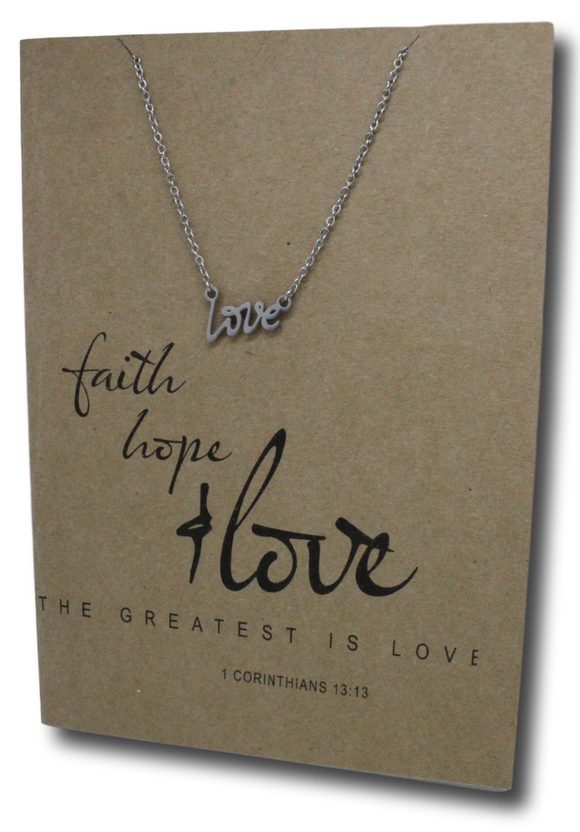 Love Pendant & Chain - Card 23-Charmed Jewellery