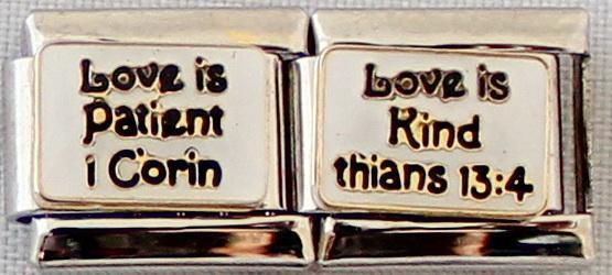 Love is patient Love is kind (Double) 9mm Charm-Charmed Jewellery