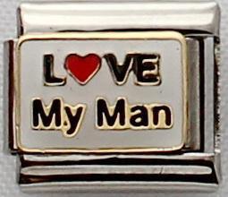 Love my Man 9mm Charm-Charmed Jewellery