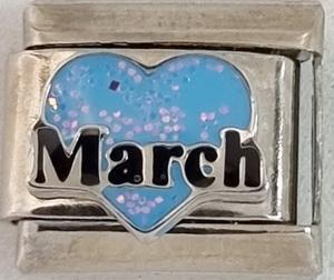March Heart 9mm Charm
