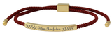 Maroon Cord Bracelet with Engraved Gold Plated Bar-Charmed Jewellery