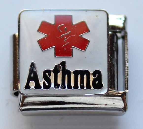 Medical Alert - Asthma 9mm Charm-Charmed Jewellery