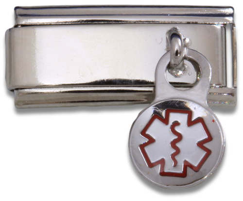 Medical Alert Dangle 9mm Charm-Charmed Jewellery