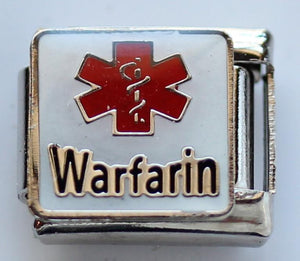Medical Alert - Warfarin 9mm Charm-Charmed Jewellery