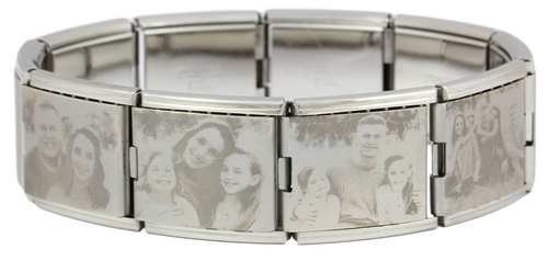 Megalink Full Engraved Photo Bracelet-Charmed Jewellery