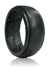 Men's Active Silicone Ring - Black Edged (Click to choose size)