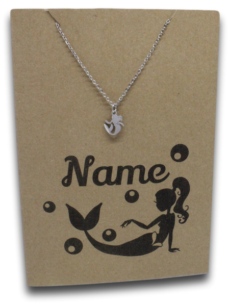 Mermaid Pendant & Chain - Card 159 (Click to personalize card)-Charmed Jewellery