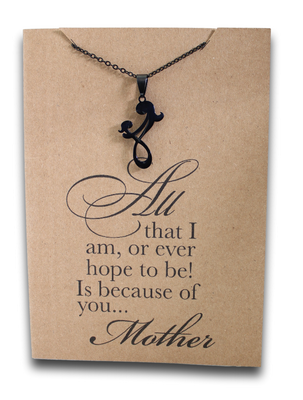 Mom & Child Pendant & Chain - Card 296