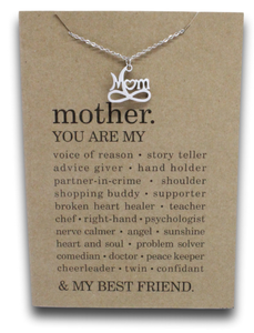 Mom Pendant & Chain - Card 198-Charmed Jewellery