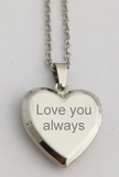 Mood Heart Locket with Optional Engraving on Back
