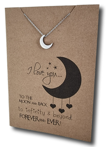 Moon Pendant & Chain - Card 380