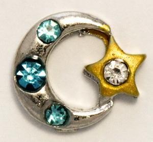 Moon and Star Locket Charm-Charmed Jewellery