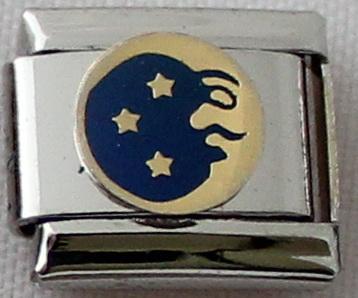 Moon and Stars 9mm Charm-Charmed Jewellery