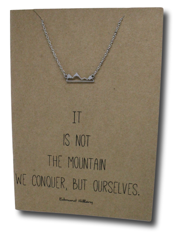 Mountain Pendant & Chain - Card 20-Charmed Jewellery