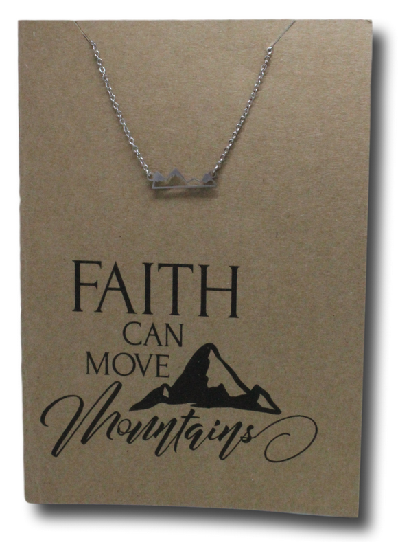 Mountain Pendant & Chain - Card 51-Charmed Jewellery