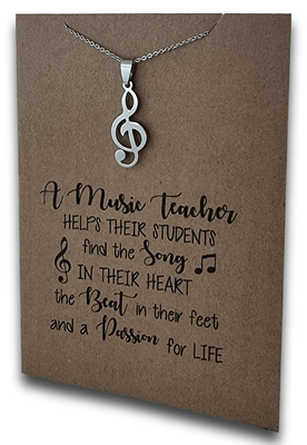 Music Note Pendant & Chain - Card 460